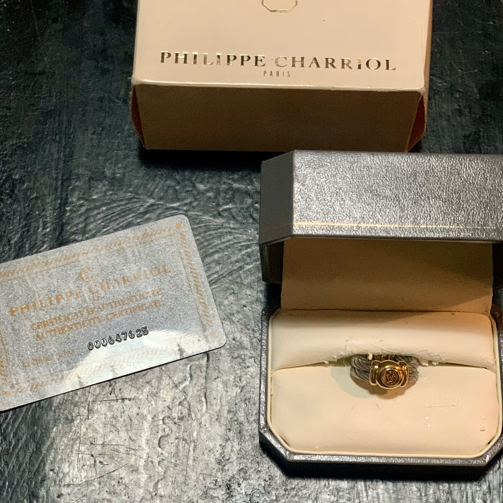 Philippe Charriol Gold Stainless Steel Ring
